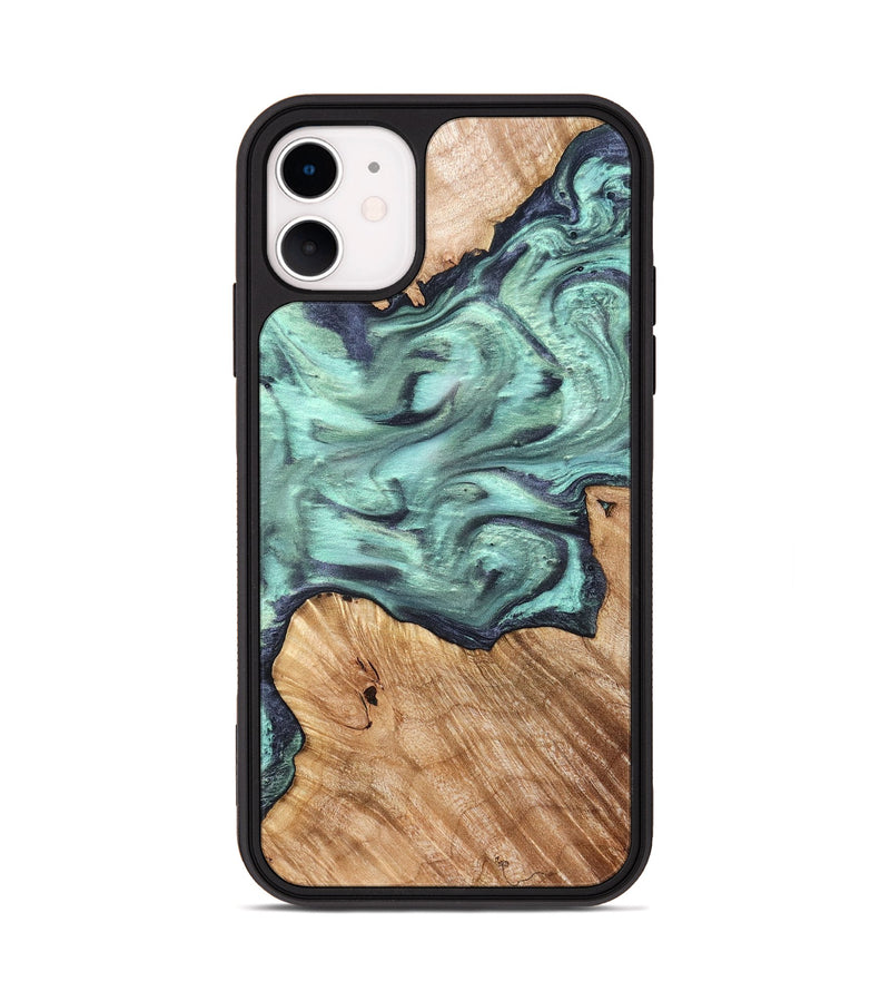 iPhone 11 Wood Phone Case - Madelyn (Green, 825347)