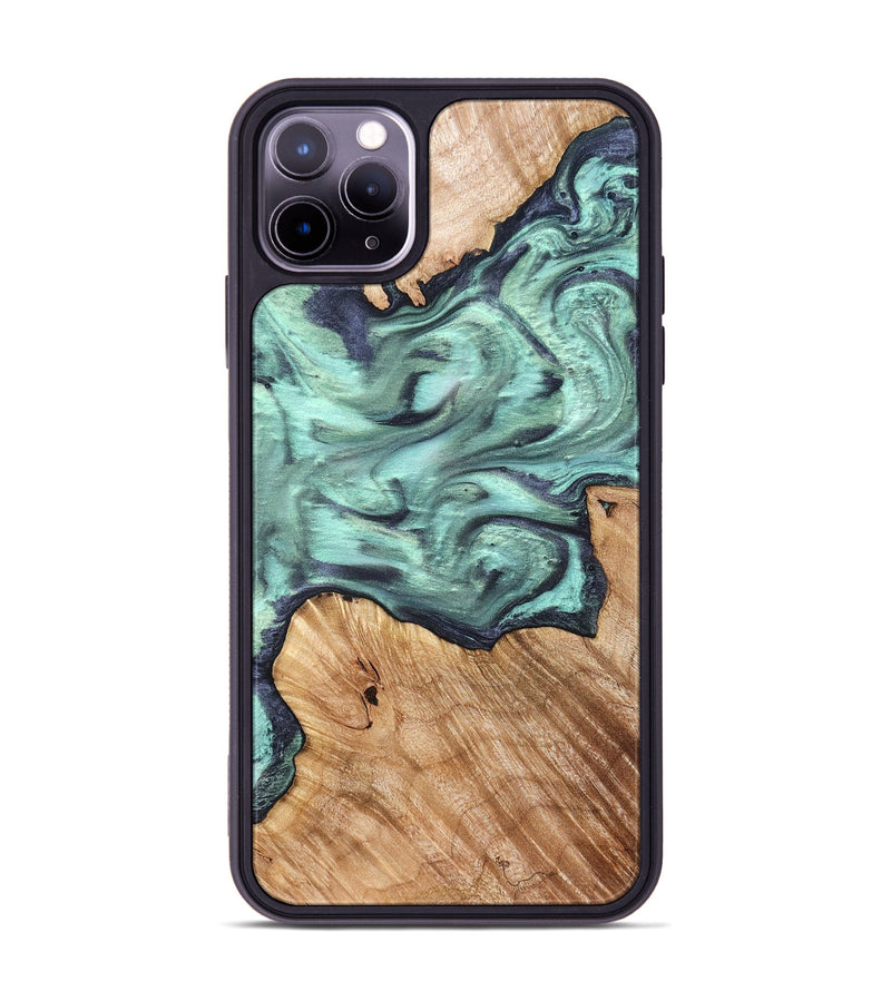 iPhone 11 Pro Max Wood Phone Case - Madelyn (Green, 825347)