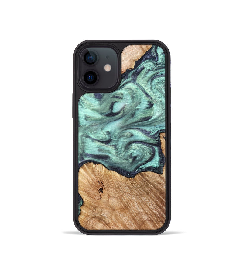 iPhone 12 mini Wood Phone Case - Madelyn (Green, 825347)