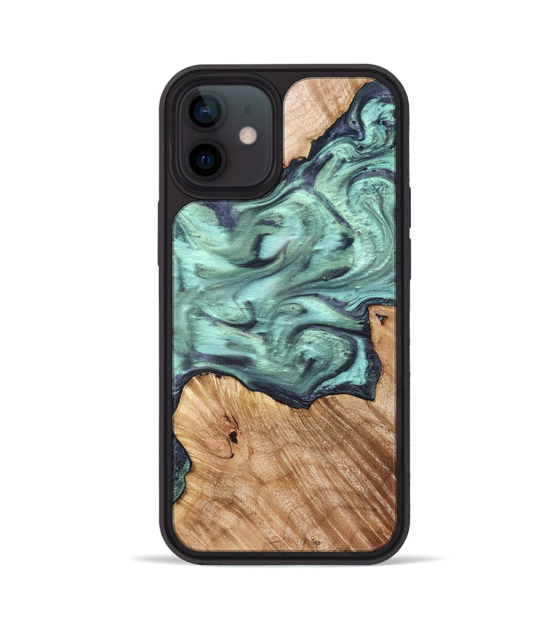 iPhone 12 Wood Phone Case - Madelyn (Green, 825347)