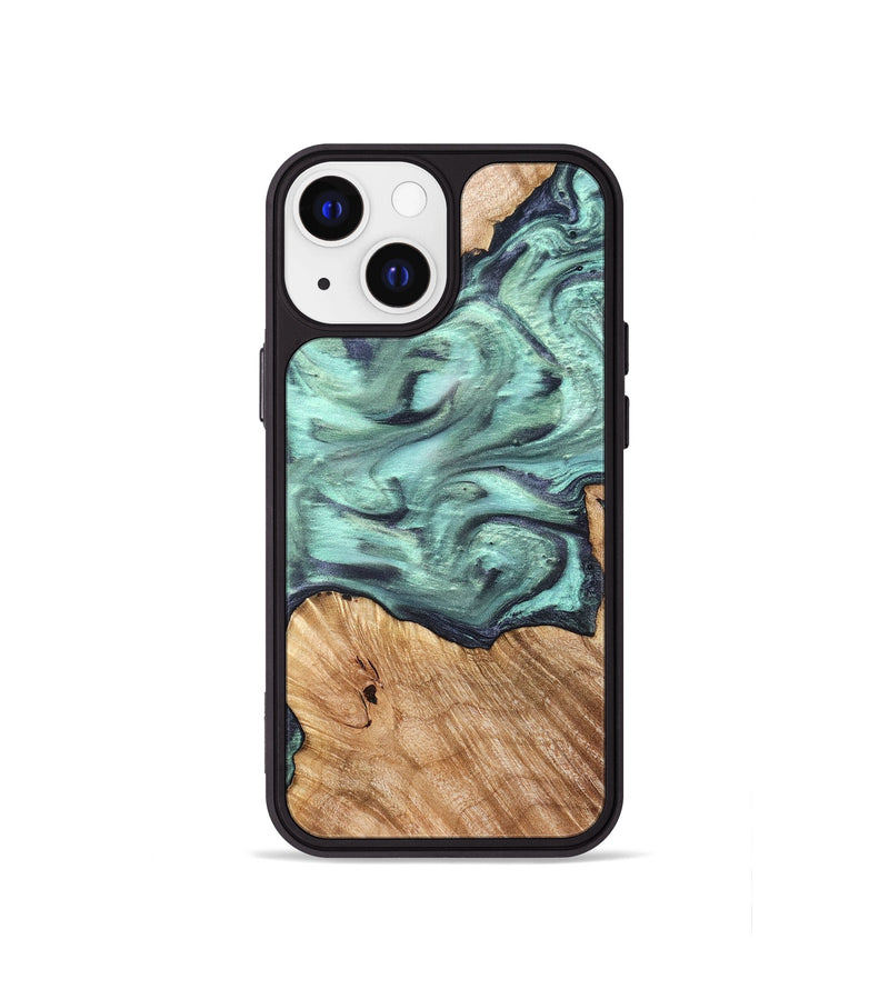 iPhone 13 mini Wood Phone Case - Madelyn (Green, 825347)