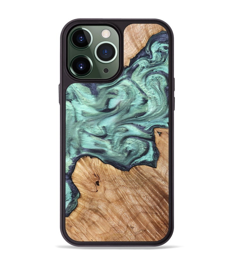 iPhone 13 Pro Max Wood Phone Case - Madelyn (Green, 825347)