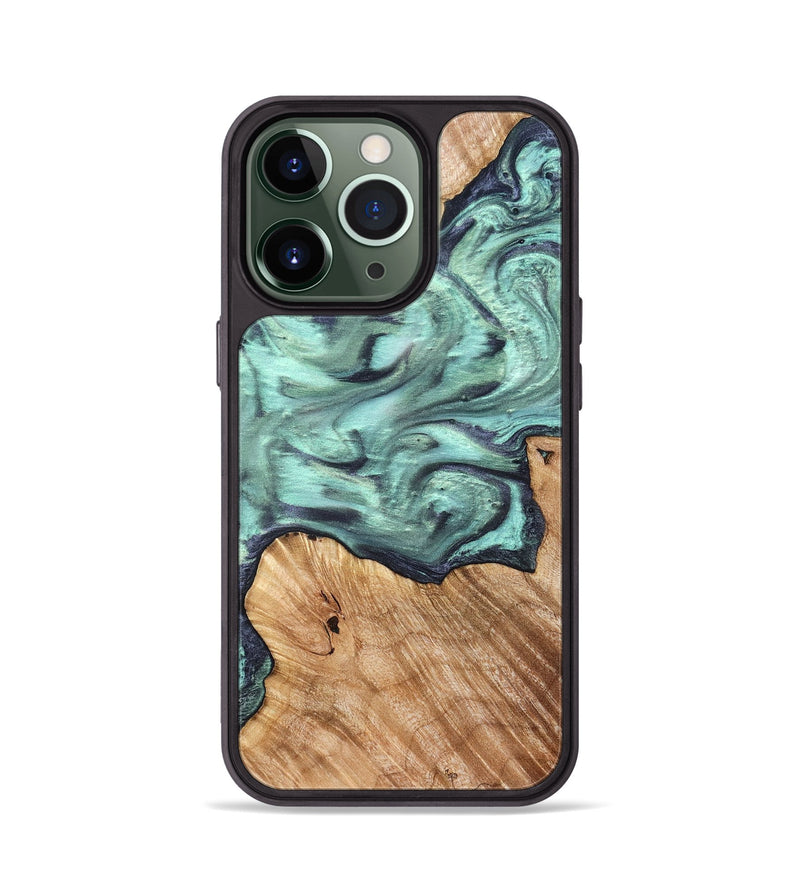 iPhone 13 Pro Wood Phone Case - Madelyn (Green, 825347)