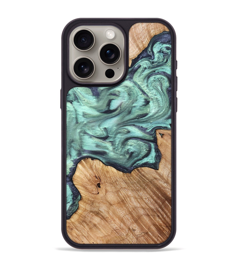 iPhone 15 Pro Max Wood Phone Case - Madelyn (Green, 825347)