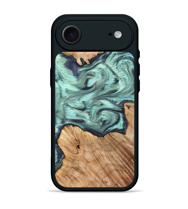 iPhone 17 Air Wood Phone Case - Madelyn (Green, 825347)