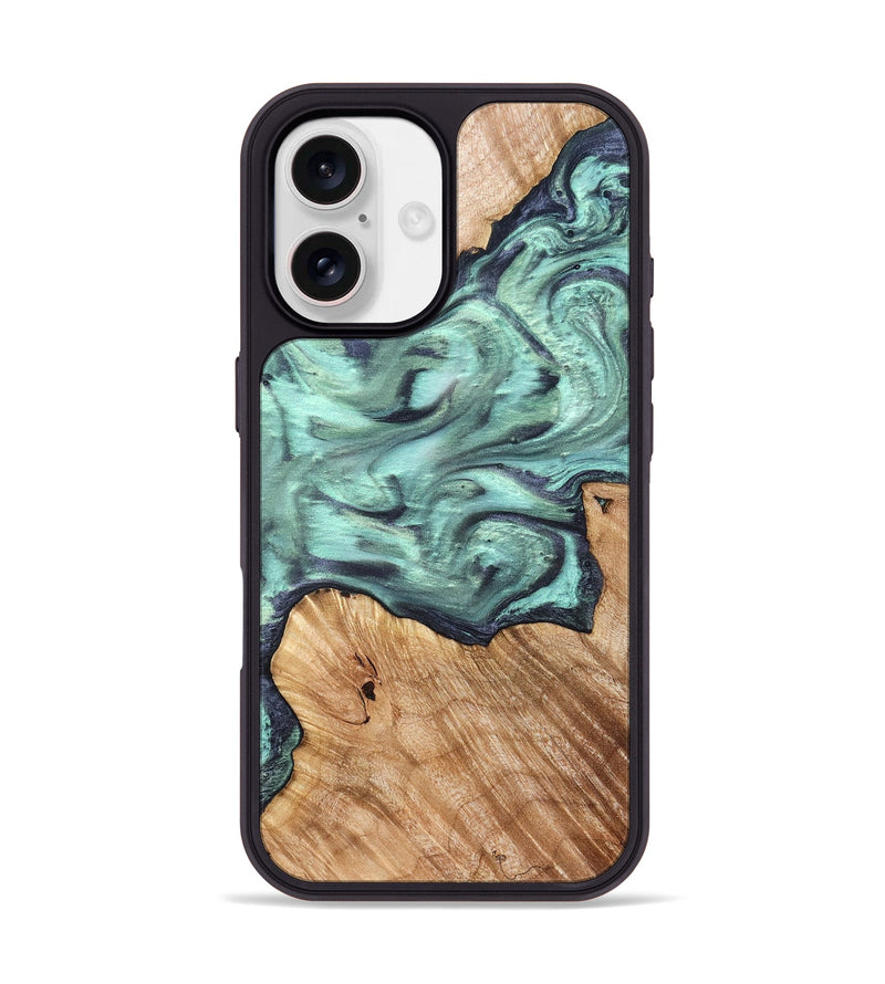 iPhone 17 Wood Phone Case - Madelyn (Green, 825347)