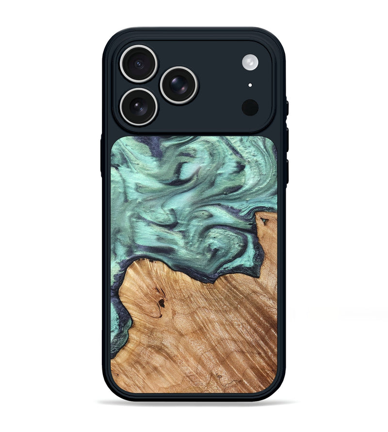 iPhone 17 Pro Max Wood Phone Case - Madelyn (Green, 825347)