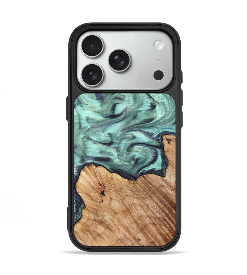 iPhone 18 Pro Wood Phone Case - Madelyn (Green, 825347)