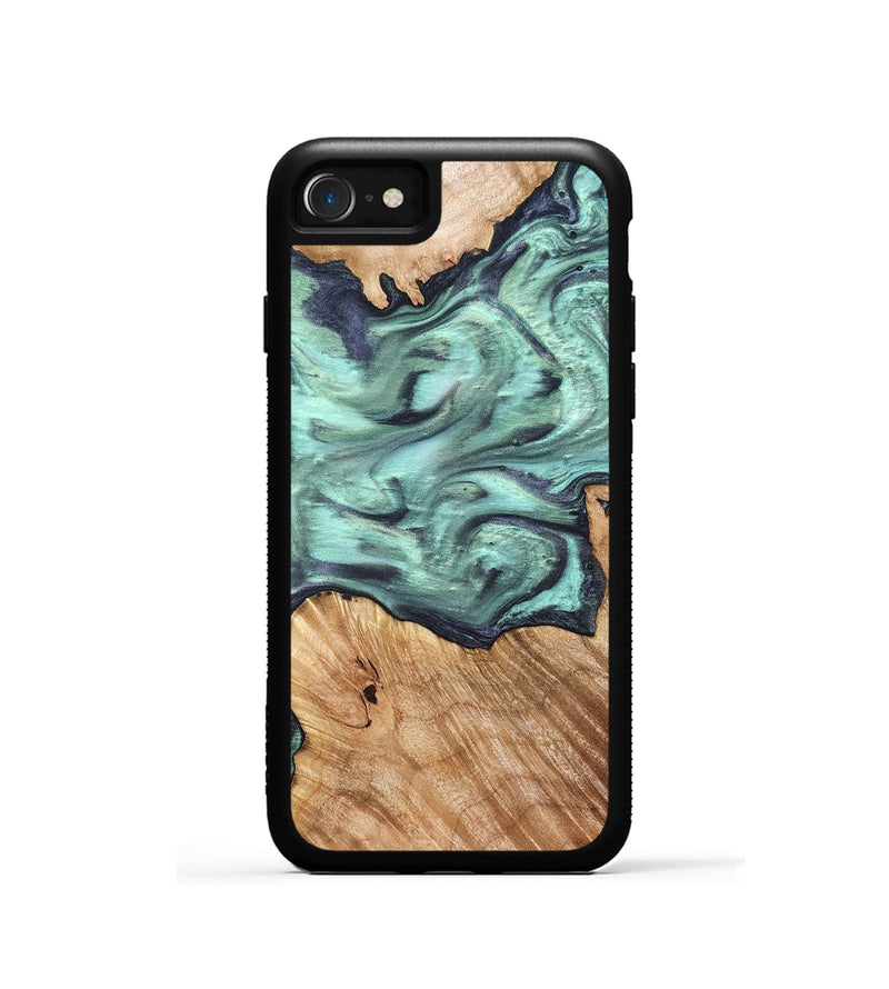iPhone SE Wood Phone Case - Madelyn (Green, 825347)