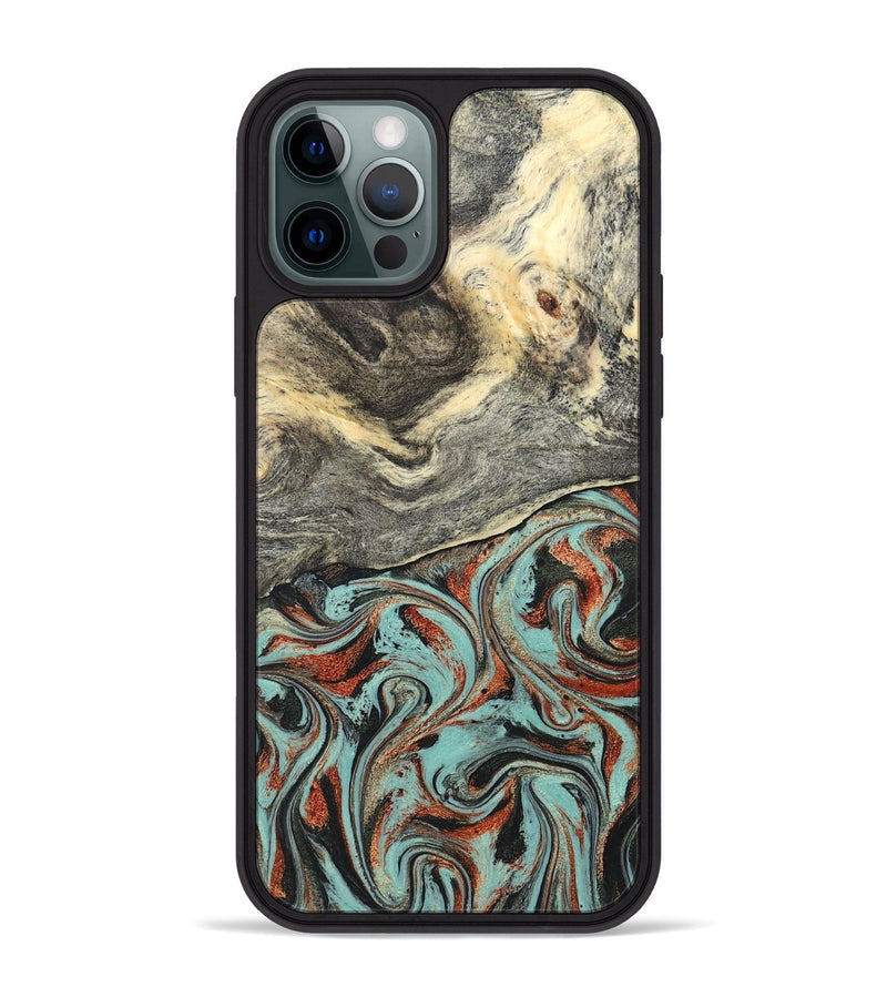 iPhone 12 Pro Max Wood Phone Case - Catina (Green, 825348)
