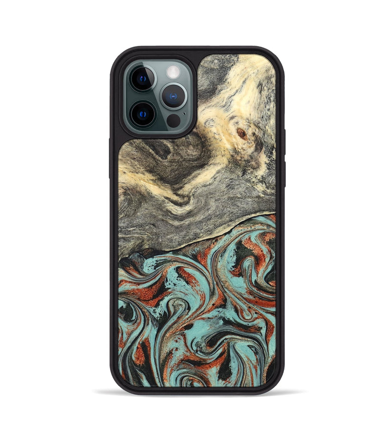 iPhone 12 Pro Wood Phone Case - Catina (Green, 825348)
