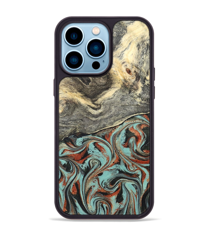 iPhone 14 Pro Max Wood Phone Case - Catina (Green, 825348)