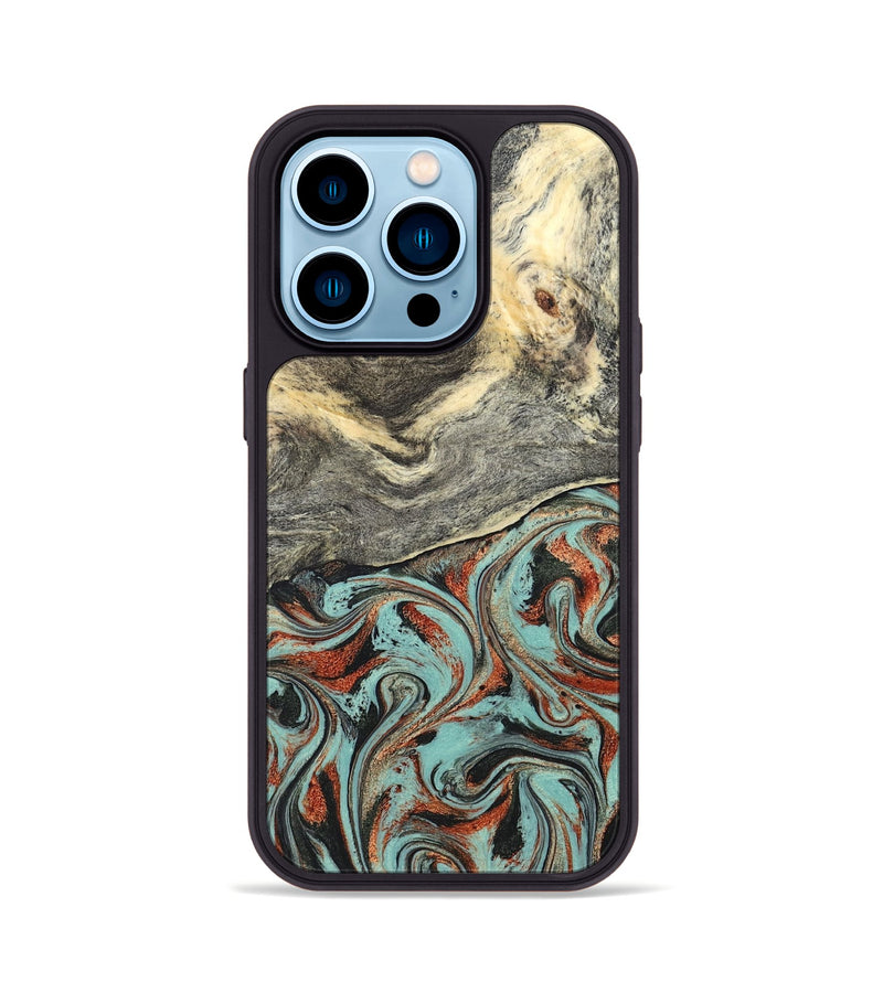 iPhone 14 Pro Wood Phone Case - Catina (Green, 825348)