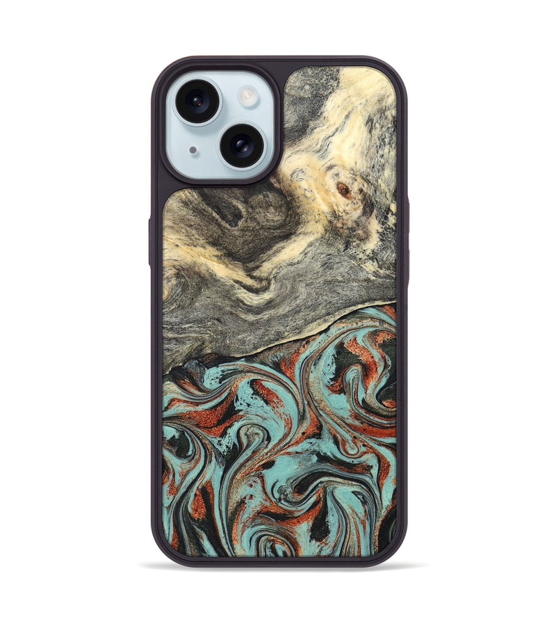 iPhone 15 Wood Phone Case - Catina (Green, 825348)