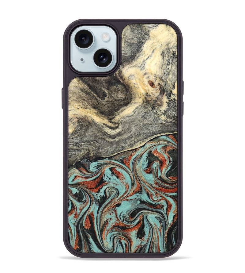 iPhone 15 Plus Wood Phone Case - Catina (Green, 825348)