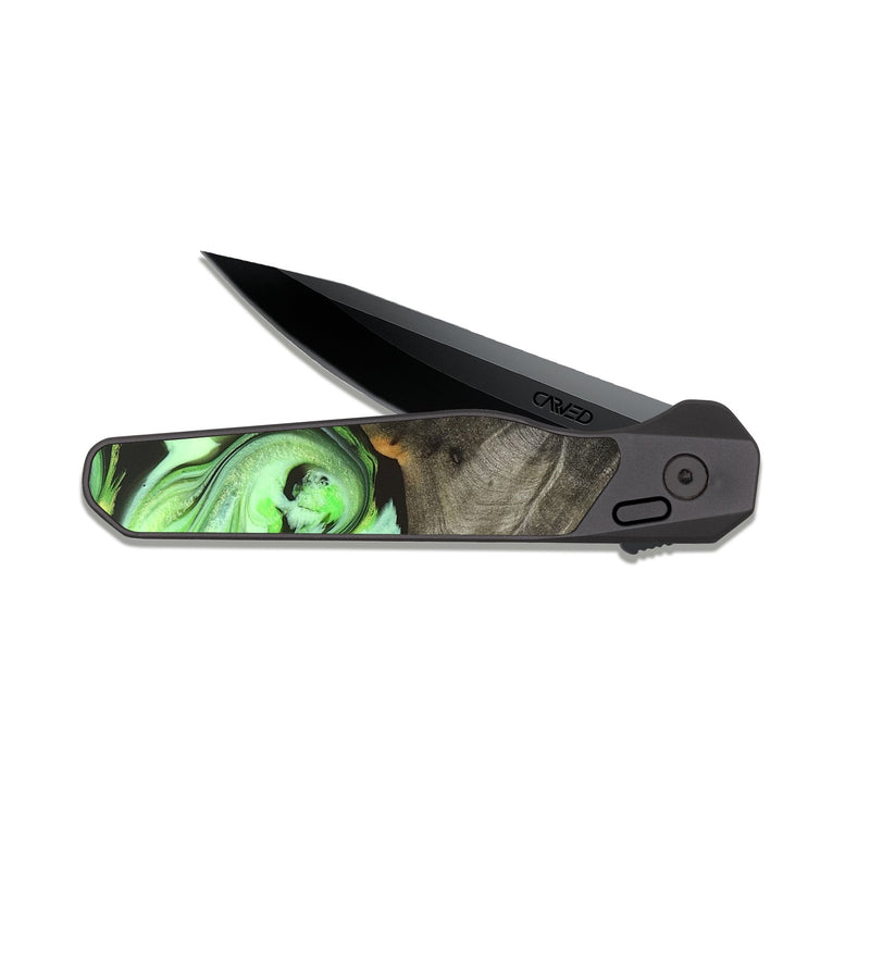 EDC Dark Slate Wood Pocket Knife - Emmie (Neon, 825349)
