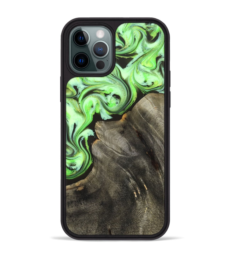iPhone 12 Pro Max Wood Phone Case - Emmie (Neon, 825349)