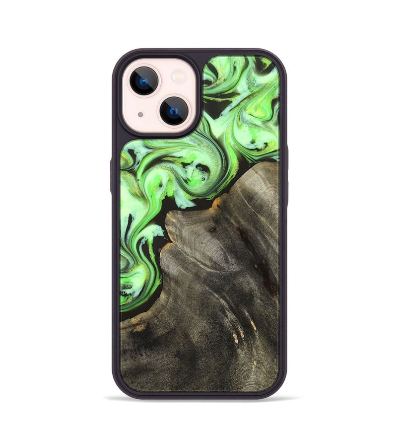 iPhone 14 Wood Phone Case - Emmie (Neon, 825349)