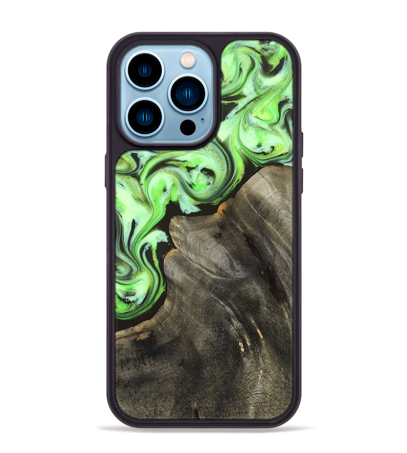 iPhone 14 Pro Max Wood Phone Case - Emmie (Neon, 825349)