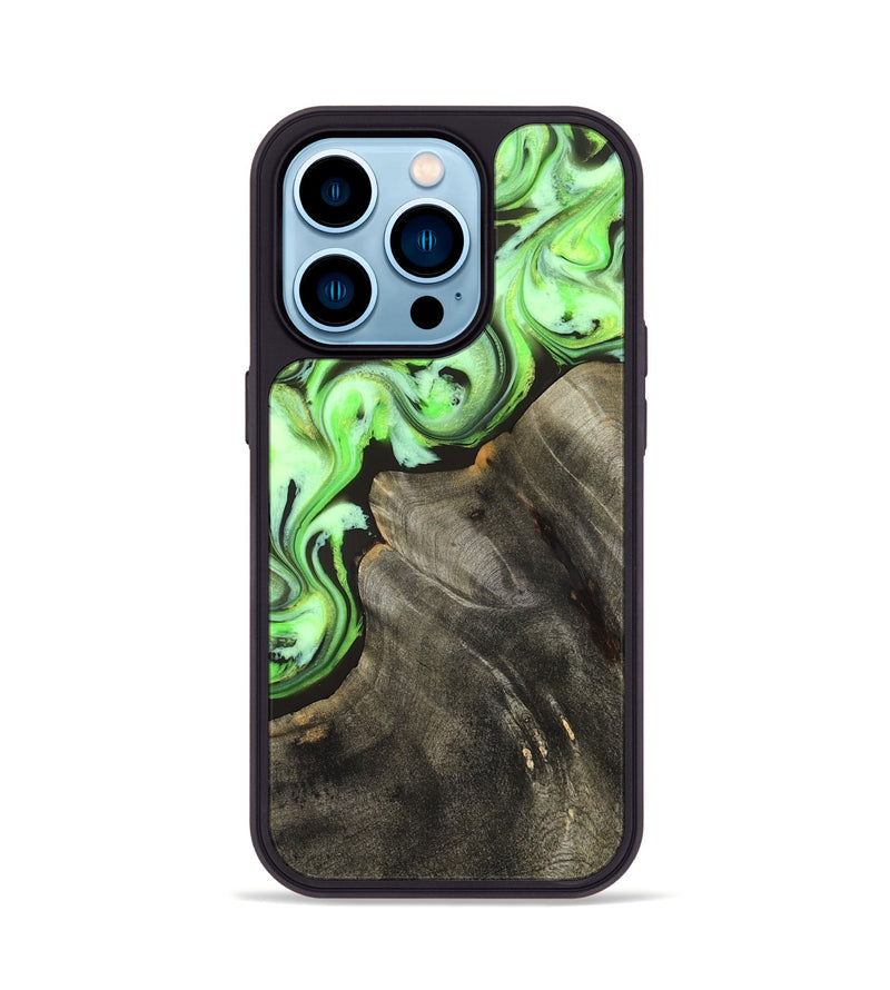 iPhone 14 Pro Wood Phone Case - Emmie (Neon, 825349)