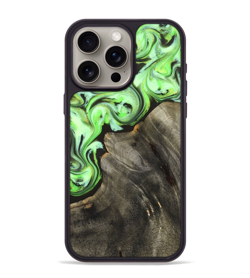 iPhone 15 Pro Max Wood Phone Case - Emmie (Neon, 825349)