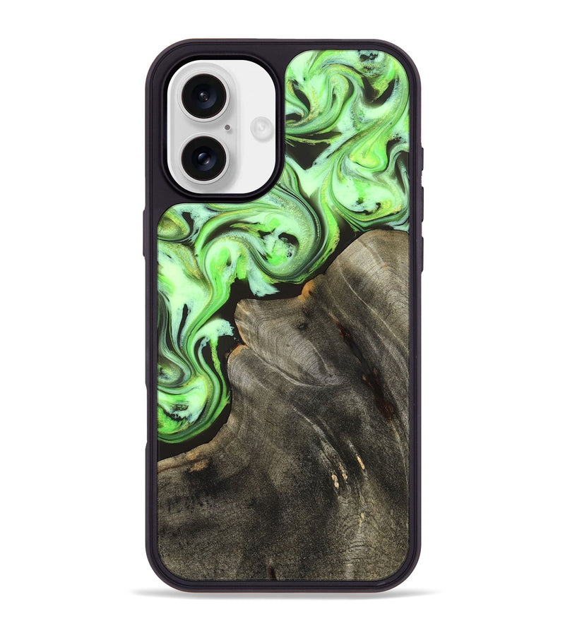 iPhone 16 Plus Wood Phone Case - Emmie (Neon, 825349)