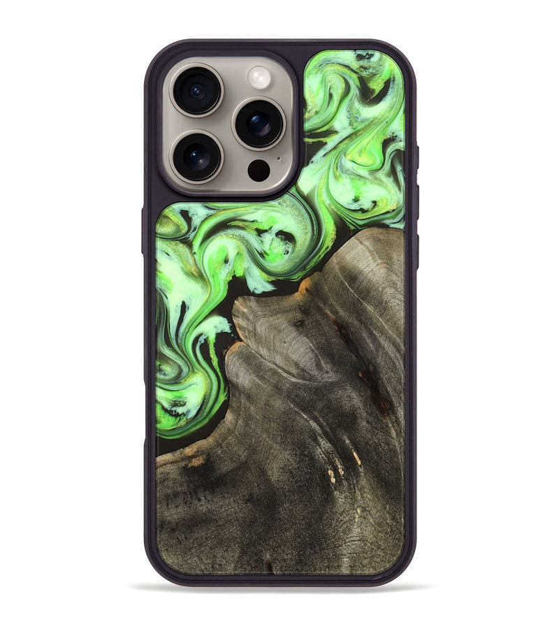 iPhone 16 Pro Max Wood Phone Case - Emmie (Neon, 825349)