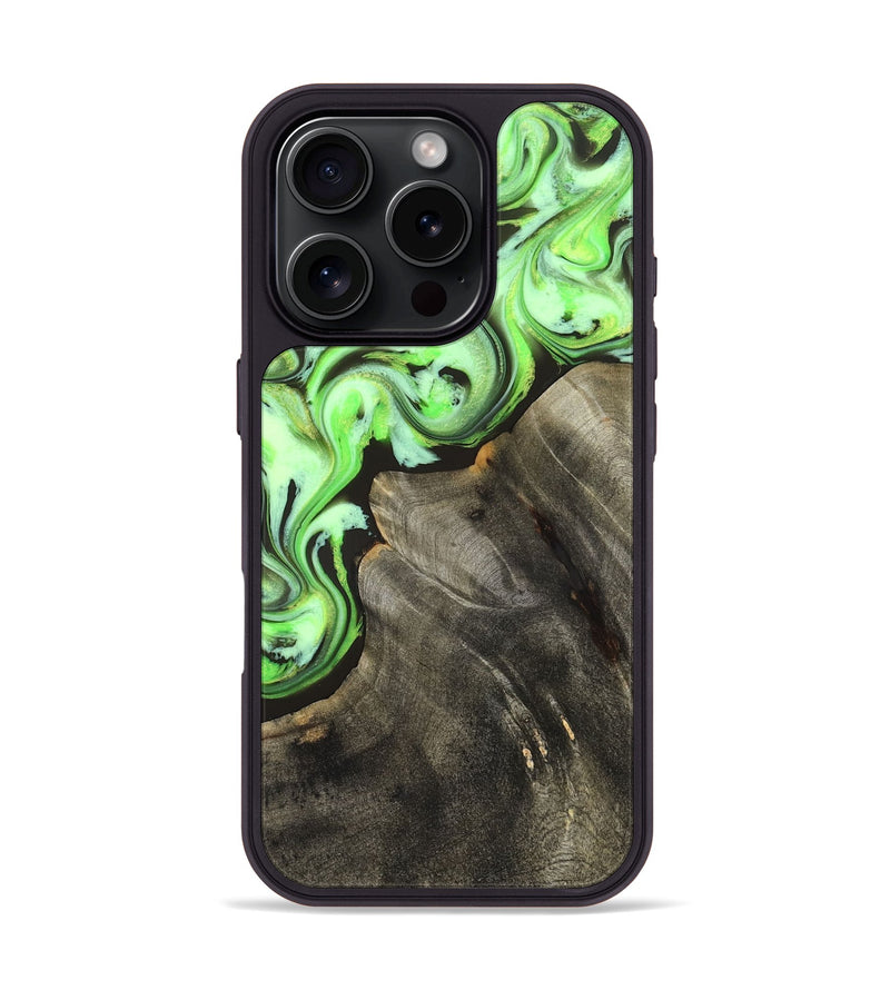 iPhone 16 Pro Wood Phone Case - Emmie (Neon, 825349)