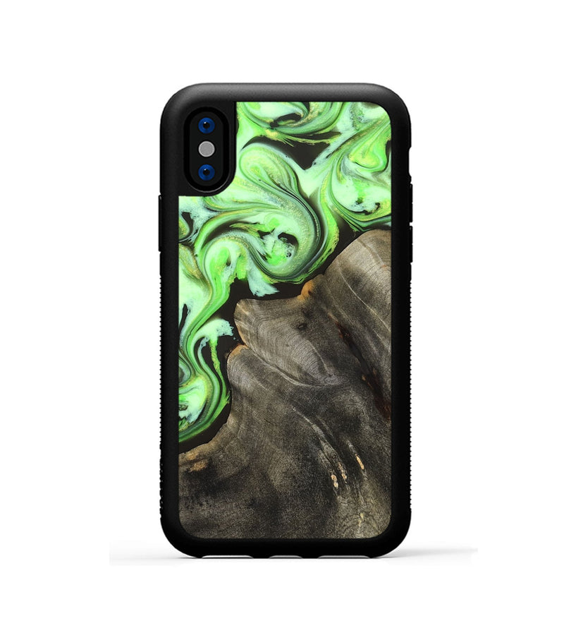 iPhone Xs Wood Phone Case - Emmie (Neon, 825349)
