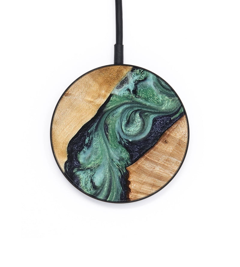 Circle Wood Wireless Charger - Briella (Green, 825350)