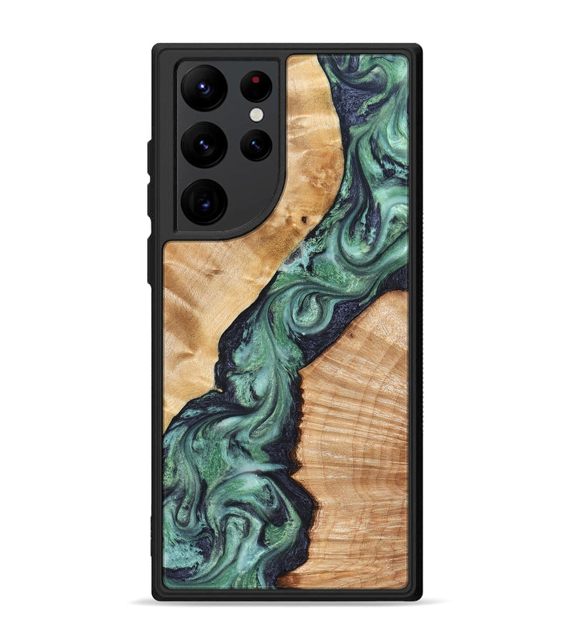 Galaxy S22 Ultra Wood Phone Case - Briella (Green, 825350)