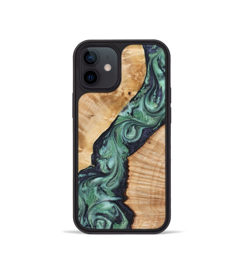 iPhone 12 mini Wood Phone Case - Briella (Green, 825350)