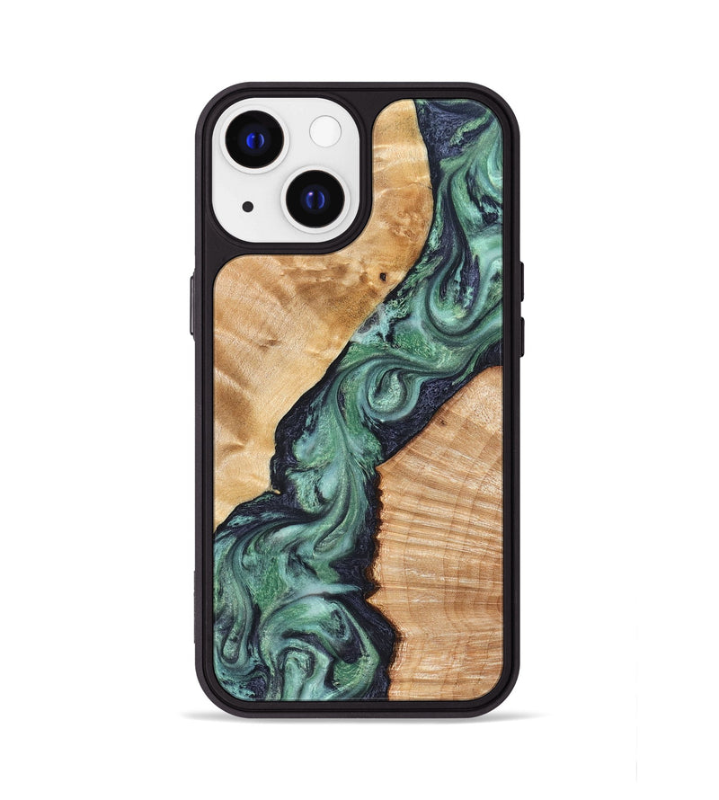 iPhone 13 Wood Phone Case - Briella (Green, 825350)