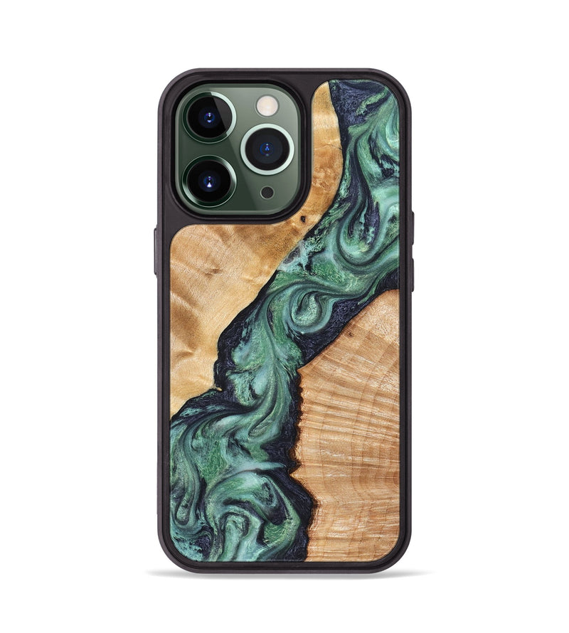 iPhone 13 Pro Wood Phone Case - Briella (Green, 825350)