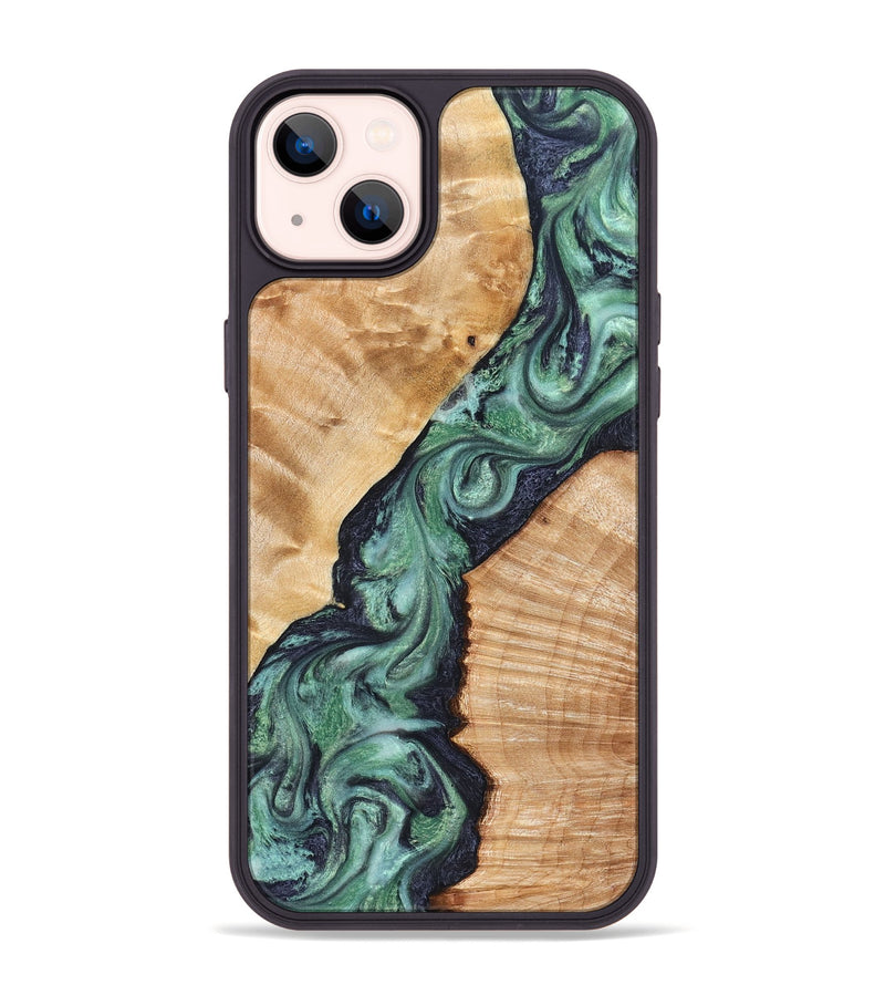 iPhone 14 Plus Wood Phone Case - Briella (Green, 825350)
