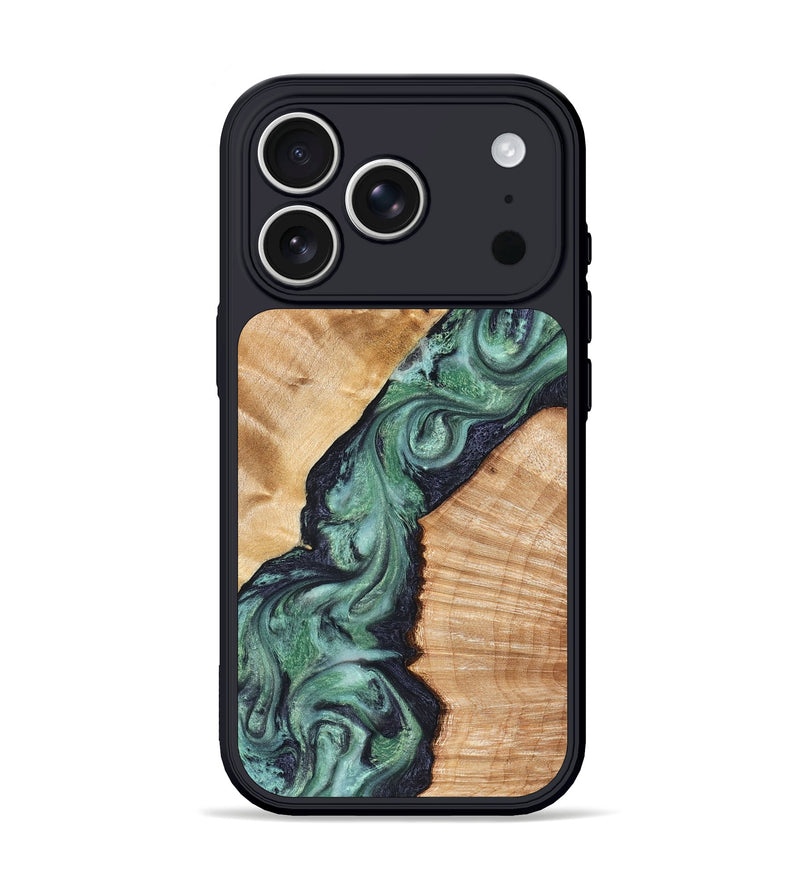 iPhone 17 Pro Wood Phone Case - Briella (Green, 825350)