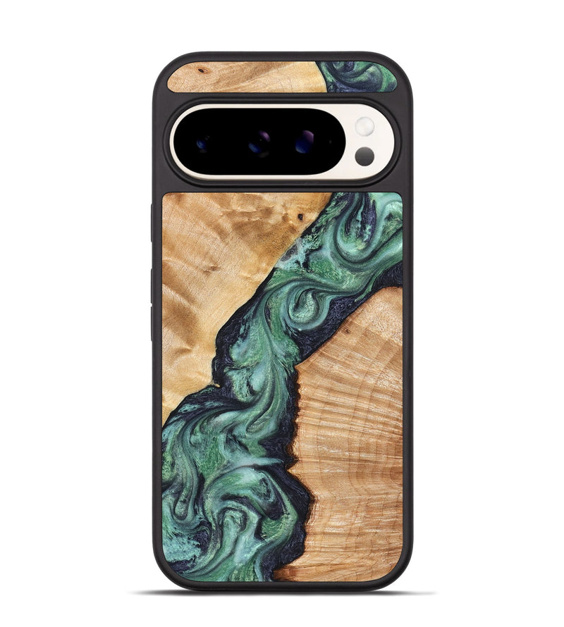 Pixel 9 Wood Phone Case - Briella (Green, 825350)