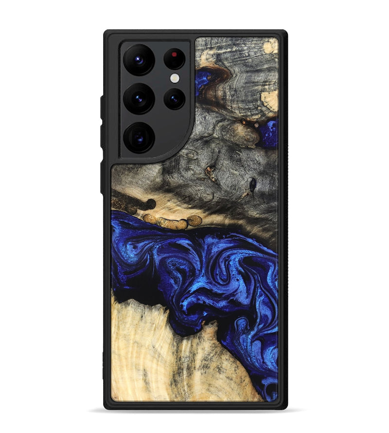 Galaxy S22 Ultra Wood Phone Case - Collins (Blue, 825352)