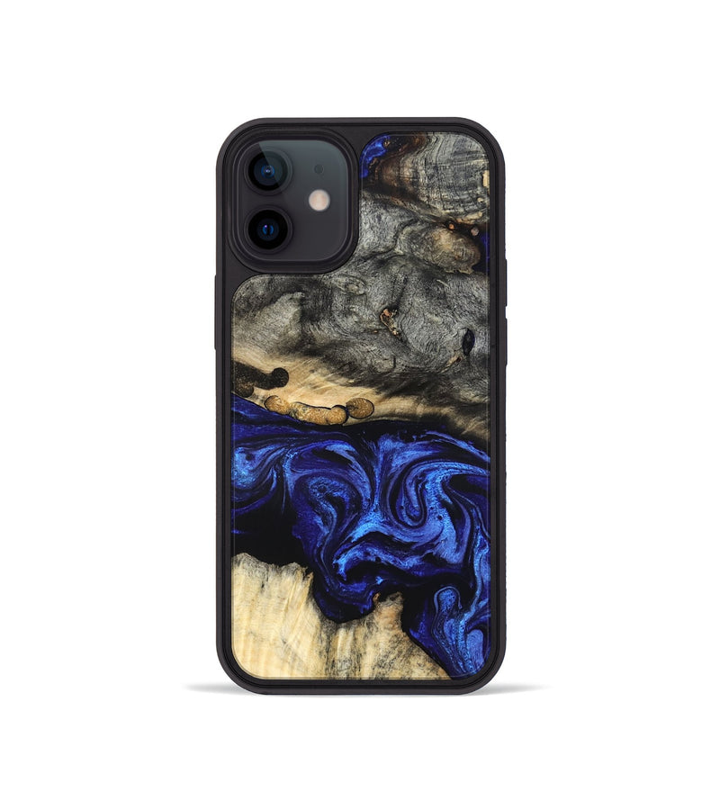 iPhone 12 mini Wood Phone Case - Collins (Blue, 825352)