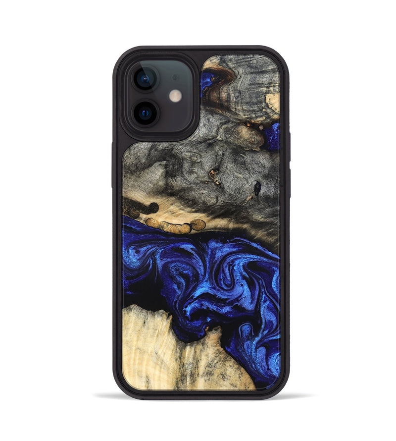 iPhone 12 Wood Phone Case - Collins (Blue, 825352)