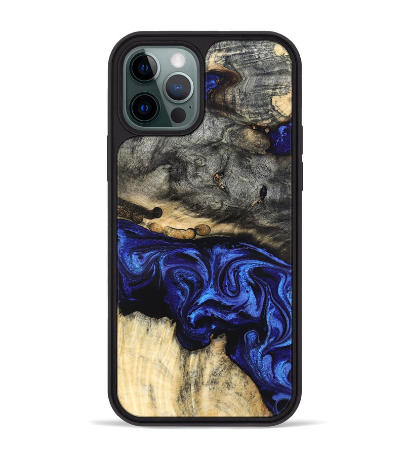 iPhone 12 Pro Max Wood Phone Case - Collins (Blue, 825352)