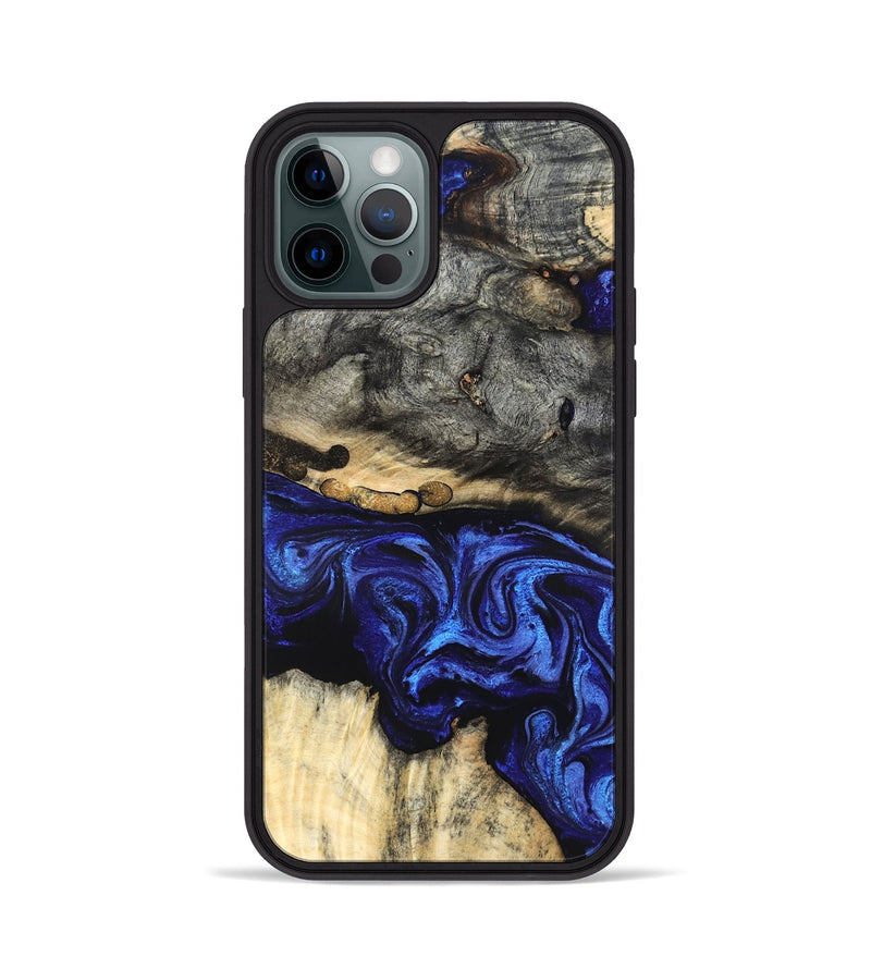 iPhone 12 Pro Wood Phone Case - Collins (Blue, 825352)