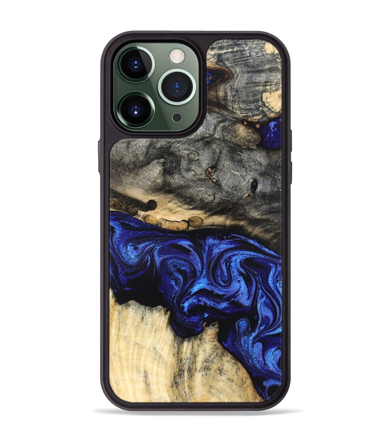 iPhone 13 Pro Max Wood Phone Case - Collins (Blue, 825352)