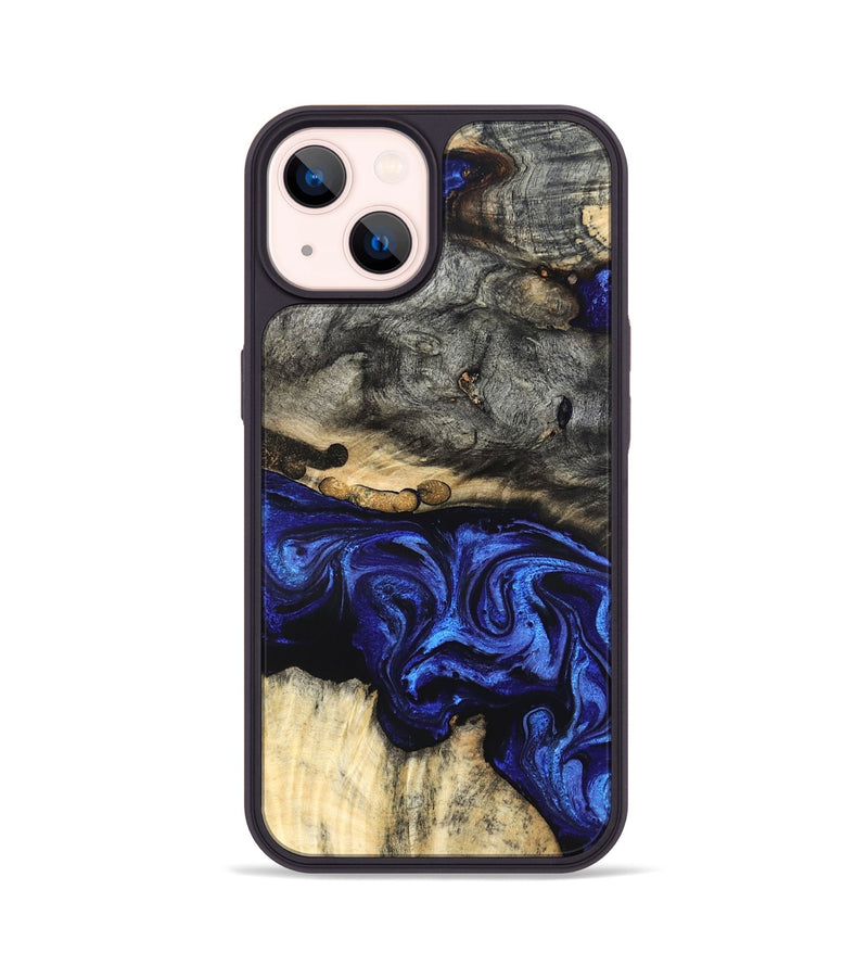 iPhone 14 Wood Phone Case - Collins (Blue, 825352)