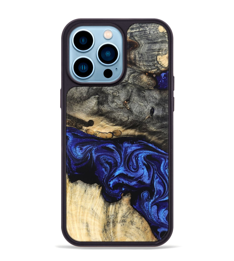 iPhone 14 Pro Max Wood Phone Case - Collins (Blue, 825352)
