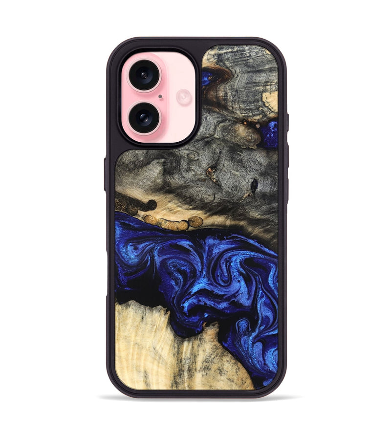 iPhone 16 Wood Phone Case - Collins (Blue, 825352)