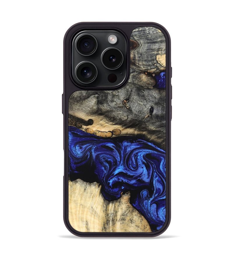 iPhone 16 Pro Wood Phone Case - Collins (Blue, 825352)
