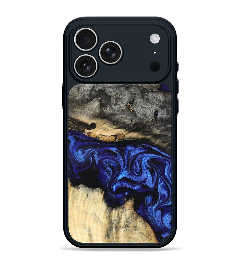 iPhone 17 Pro Max Wood Phone Case - Collins (Blue, 825352)