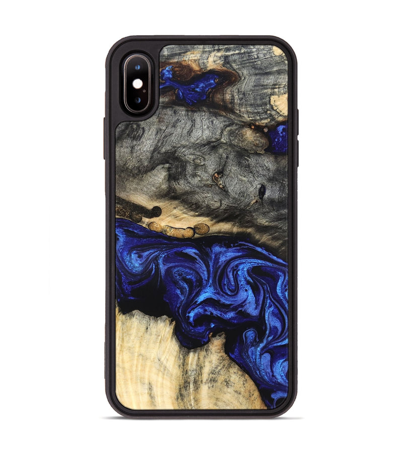 iPhone Xs Max Wood Phone Case - Collins (Blue, 825352)