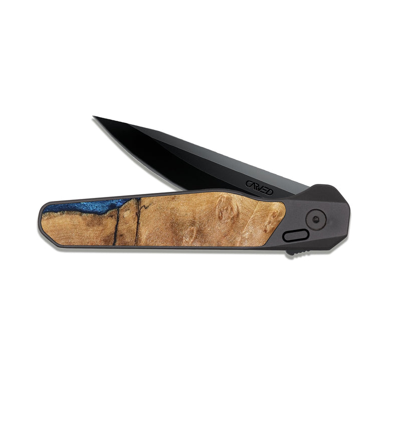 EDC Dark Slate Wood Pocket Knife - Jax (Blue, 825353)